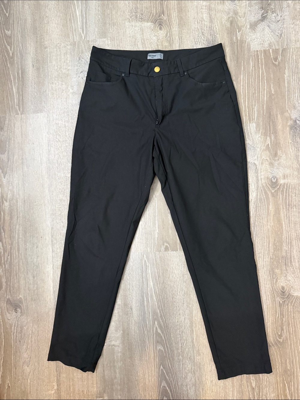 VRST Men's Black Chinos with Classic Straight Cut